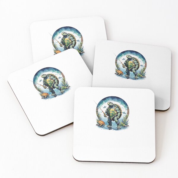 Item preview, Turtle Fisherman in watercolor paint designed and sold by EmeraldCauldren.