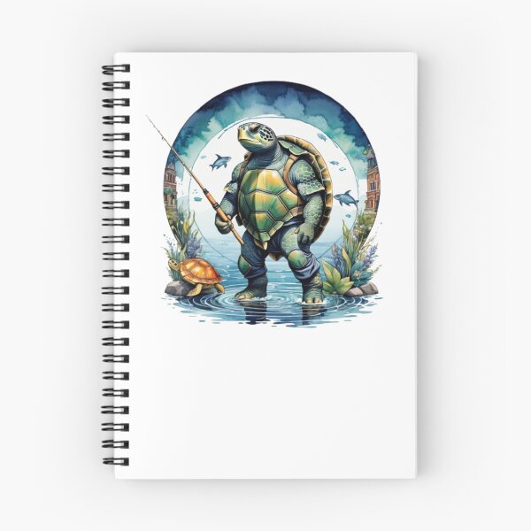 Item preview, Turtle Fisherman in watercolor paint designed and sold by EmeraldCauldren.