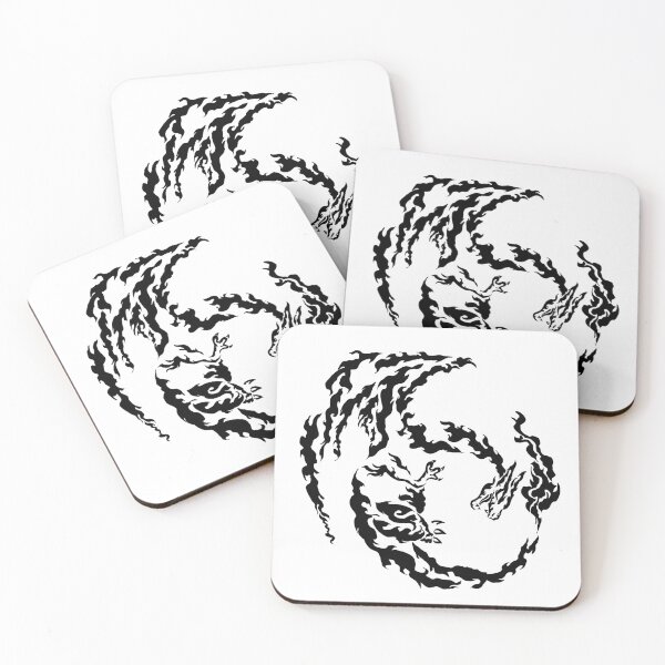 Item preview, Flaming dragon tribal black  designed and sold by Artsydragongal.