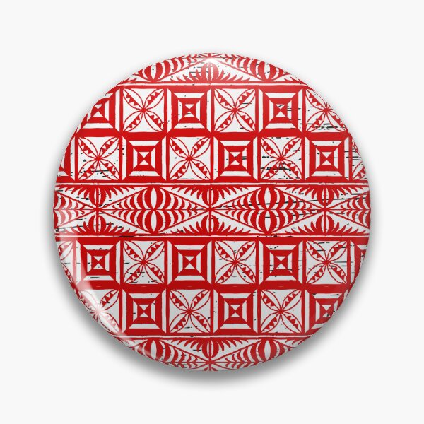 Item preview, Ngatu Tokelau Feletoa Fata Tongan Traditional Polynesian Red Pattern designed and sold by InkKiai.