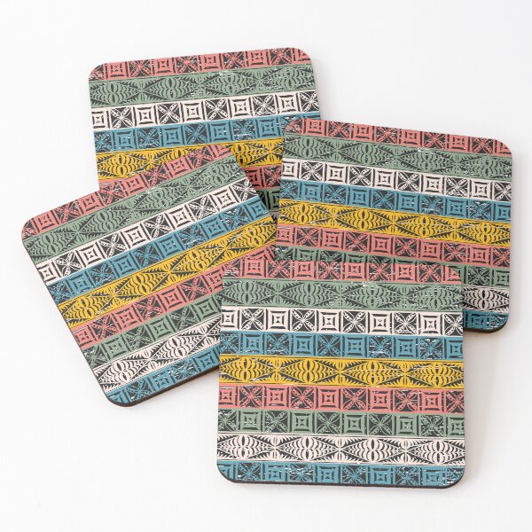 Item preview, Ngatu Tokelau Feletoa Fata Tongan Traditional Polynesian Summer Pattern designed and sold by InkKiai.