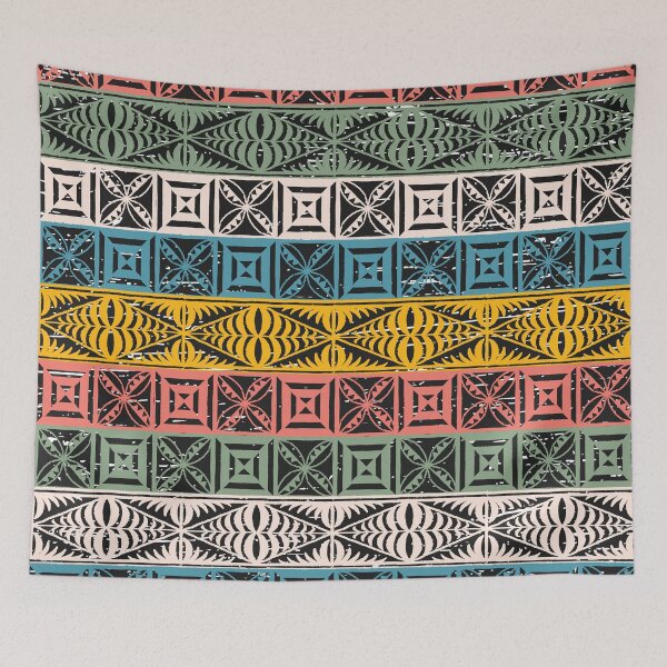 Item preview, Ngatu Tokelau Feletoa Fata Tongan Traditional Polynesian Summer Pattern designed and sold by InkKiai.