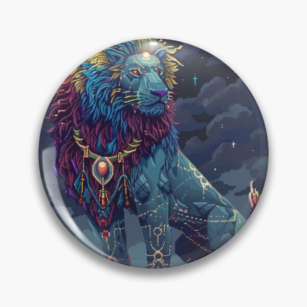 Item preview, Cosmic Lion Pixel Art designed and sold by Kaos-Bit.