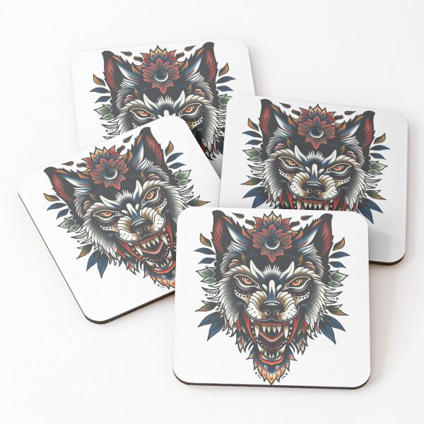 Item preview, The Wild Spirit: Artistic depiction of a threatening wolf designed and sold by tinkattoo.