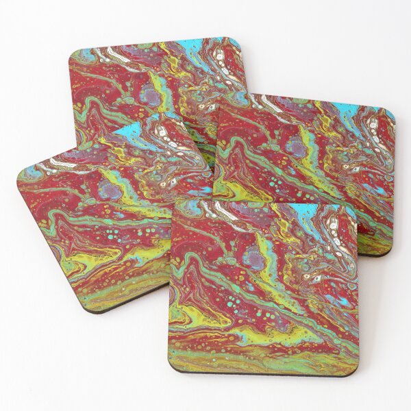 Item preview, Saddle Up 3 Flowing Red Gold Acrylic Abstarct designed and sold by Doug Siegel.
