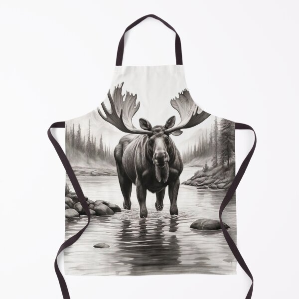 Item preview, Moose pencil drawing designed and sold by Pencil-Art.