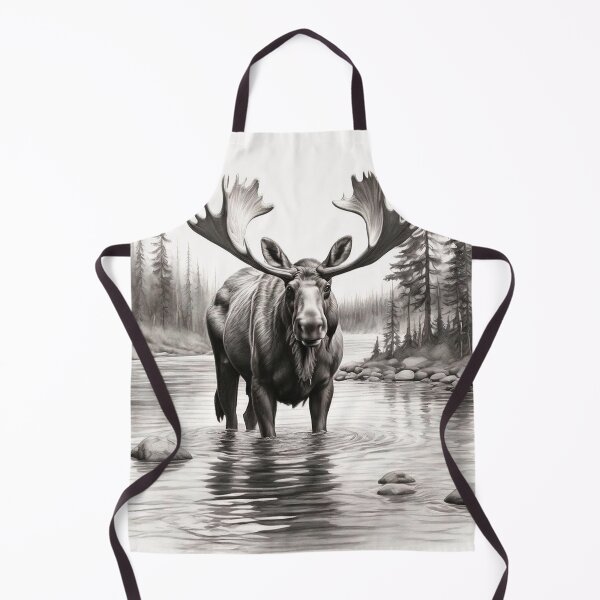 Item preview, Moose pencil drawing designed and sold by Pencil-Art.