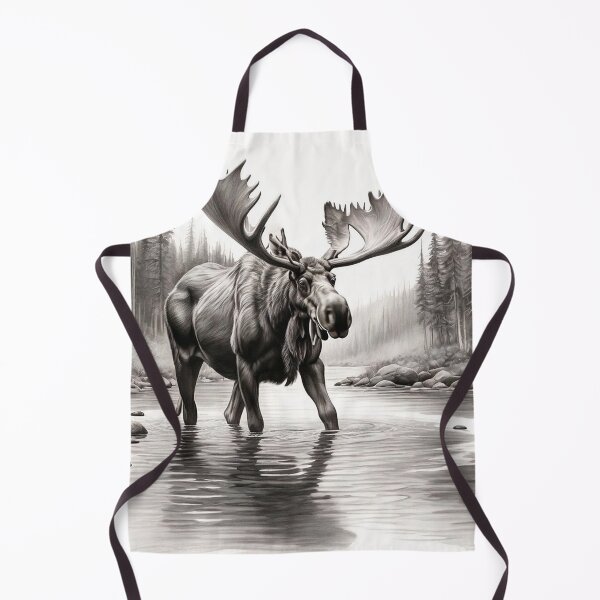 Item preview, Moose pencil drawing designed and sold by Pencil-Art.