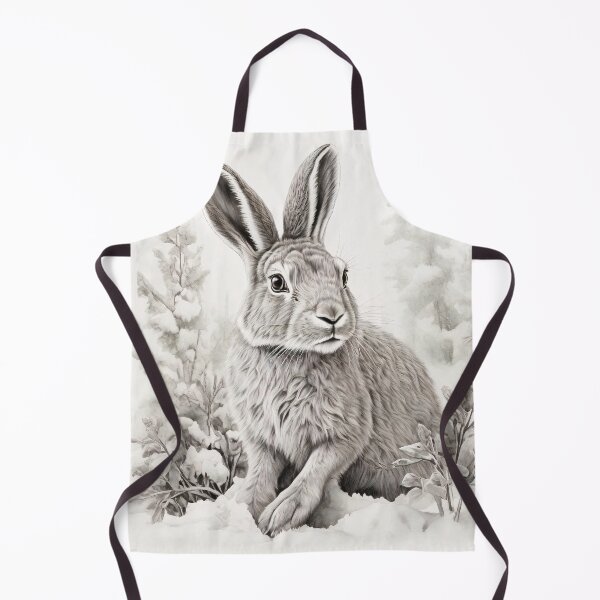 Item preview, Black and white Rabbit pencil drawing designed and sold by Pencil-Art.