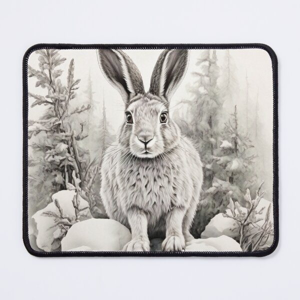 Item preview, Black and white Rabbit pencil drawing designed and sold by Pencil-Art.