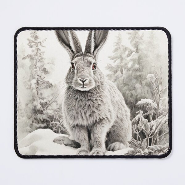 Item preview, Black and white Rabbit pencil drawing designed and sold by Pencil-Art.