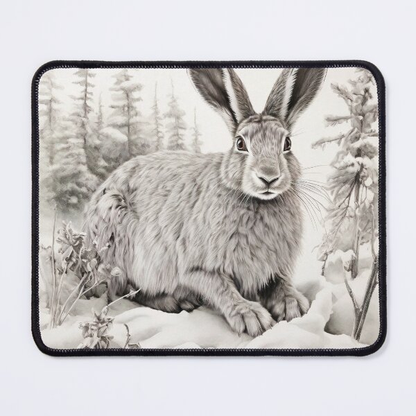 Item preview, Black and white Rabbit pencil drawing designed and sold by Pencil-Art.