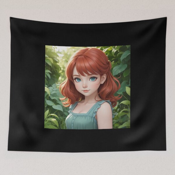 Item preview, Red Haired Girl designed and sold by AICreativeArts.