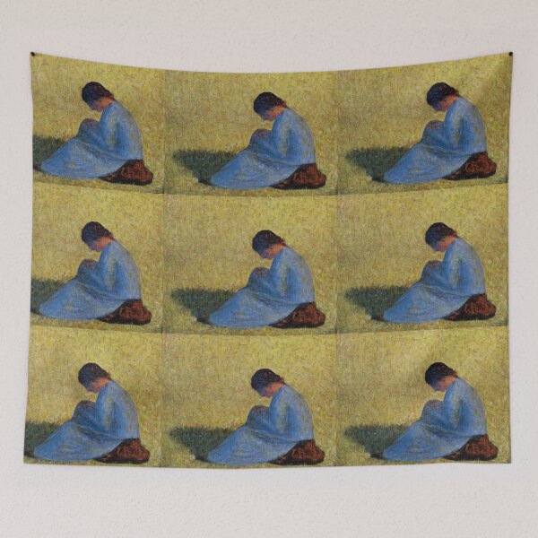 Item preview, Peasant Woman Georges Seurat Famous painting designed and sold by ArtUnova.
