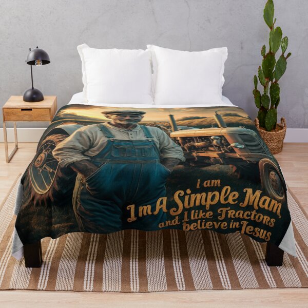 Item preview, JESUS FARMER". I am a simple man ,I like tractor and believe in Jesus  designed and sold by Obinne.