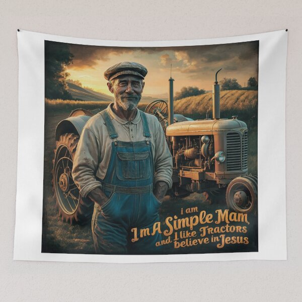 Item preview, JESUS FARMER". I am a simple man ,I like tractor and believe in Jesus  designed and sold by Obinne.