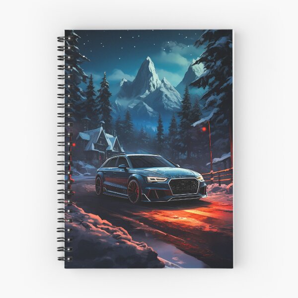 Item preview, Blue Audi RS4 ABT In Dark And Snowy Forest Theme designed and sold by RevUpDesign.