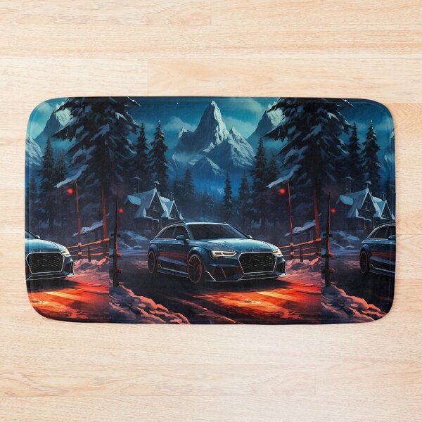 Item preview, Blue Audi RS4 ABT In Dark And Snowy Forest Theme designed and sold by RevUpDesign.