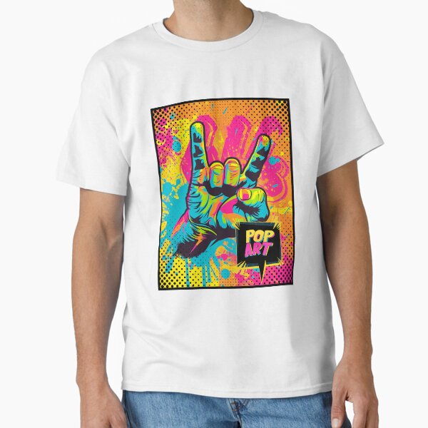 Item preview, Hand sign, pop art style colorful artwork, vivid graphics designed and sold by silent-violin.