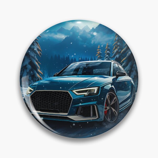 Item preview,  Blue Audi RS3 Snowy Road And Moon designed and sold by RevUpDesign.
