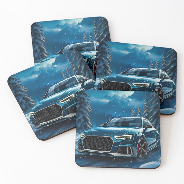 Item preview,  Blue Audi RS3 Snowy Road And Moon designed and sold by RevUpDesign.