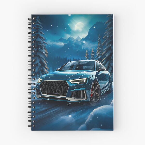 Item preview,  Blue Audi RS3 Snowy Road And Moon designed and sold by RevUpDesign.