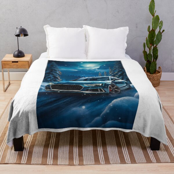 Item preview, Blue Audi RS3 Snowy Road And Moon designed and sold by RevUpDesign.