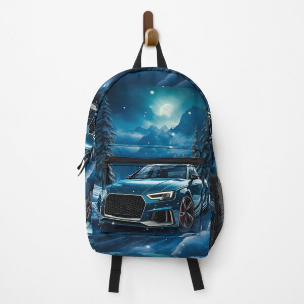Item preview, Blue Audi RS3 Snowy Road And Moon designed and sold by RevUpDesign.