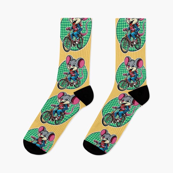 Item preview, Excited Mouse Riding a Bike designed and sold by Ghost on Toast.