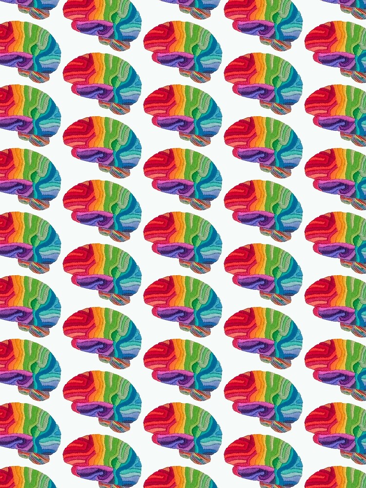 Embroidered Look - Rainbow Brain by Laurabund