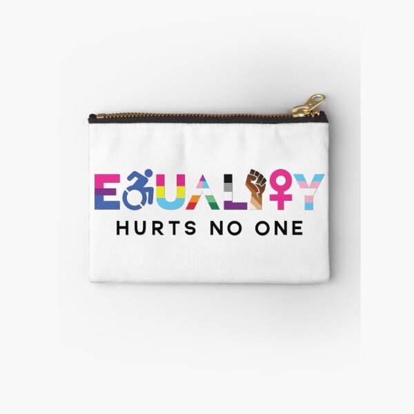 Item preview, Equality Hurts No One - Bi, Pan, WLW, MLM, Ace, Skin tone Range, Trans; Black Text designed and sold by Star Danny Baeson.