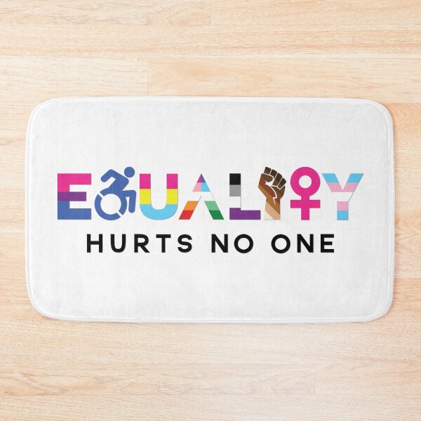 Item preview, Equality Hurts No One - Bi, Pan, WLW, MLM, Ace, Skin tone Range, Trans; Black Text designed and sold by Star Danny Baeson.