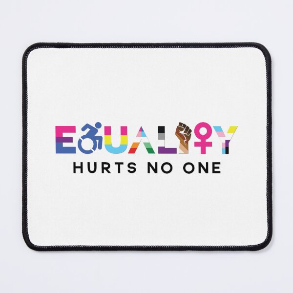 Item preview, Equality Hurts No One - Bi, Pan, WLW, MLM, Ace, Skin Tone Range, Trans, Non-binary; Black Text designed and sold by Star Danny Baeson.