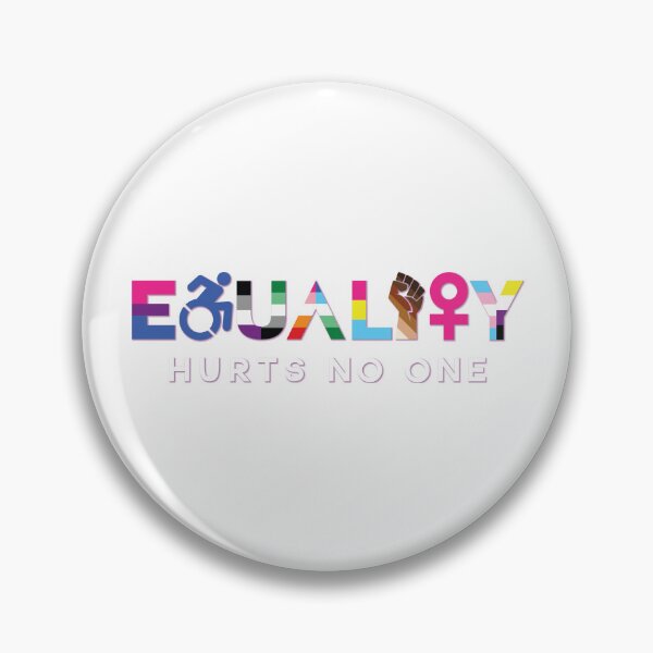Item preview, Equality Hurts No One - Bi, Ace, Aro, WLW, MLM, Skin Tone Range, Trans, Non-binary; White Text designed and sold by Star Danny Baeson.