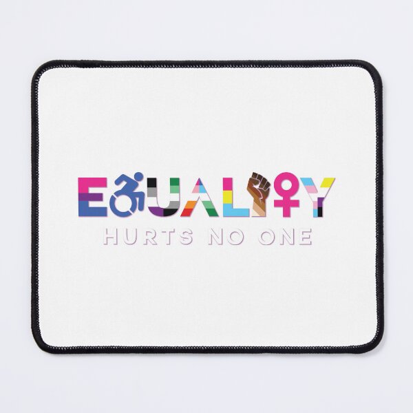 Item preview, Equality Hurts No One - Bi, Ace, Aro, WLW, MLM, Skin Tone Range, Trans, Non-binary; White Text designed and sold by Star Danny Baeson.