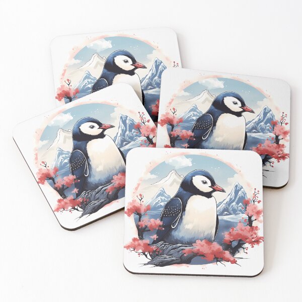 Item preview, Penguin Portrait Wearing a Japanese Happi Coat designed and sold by amelia5zebq2.