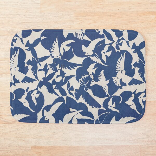 Item preview, Bird Pattern On Blue Background designed and sold by UrbanCult-Store.