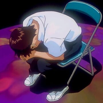 shinji sitting in chair Poster