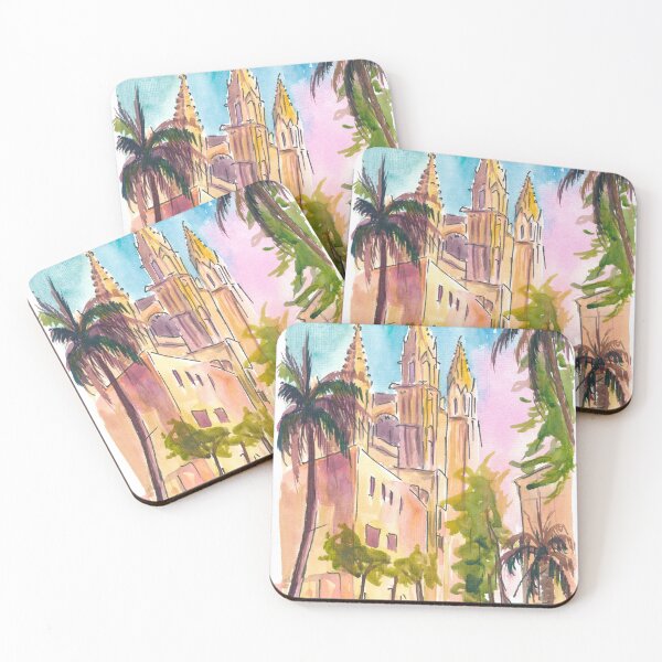 Item preview, Placa de la Reina Palma Mallorca and La Seu Cathedral designed and sold by artshop77.
