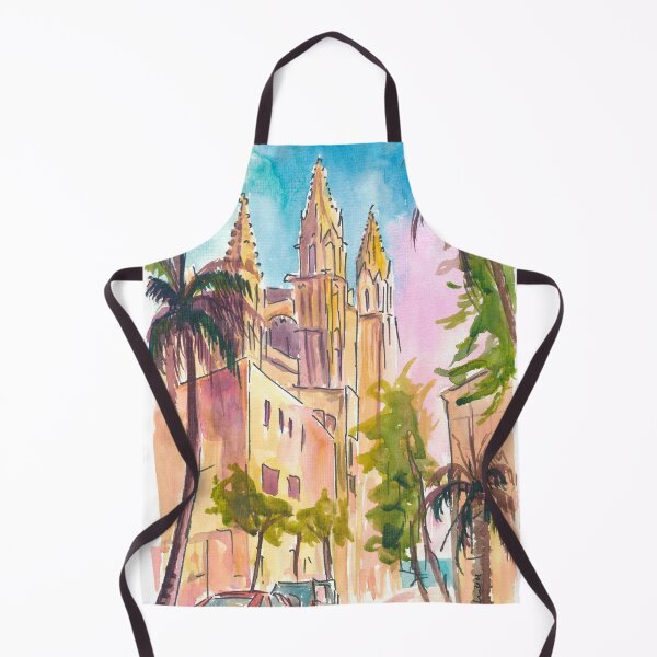 Item preview, Placa de la Reina Palma Mallorca and La Seu Cathedral designed and sold by artshop77.