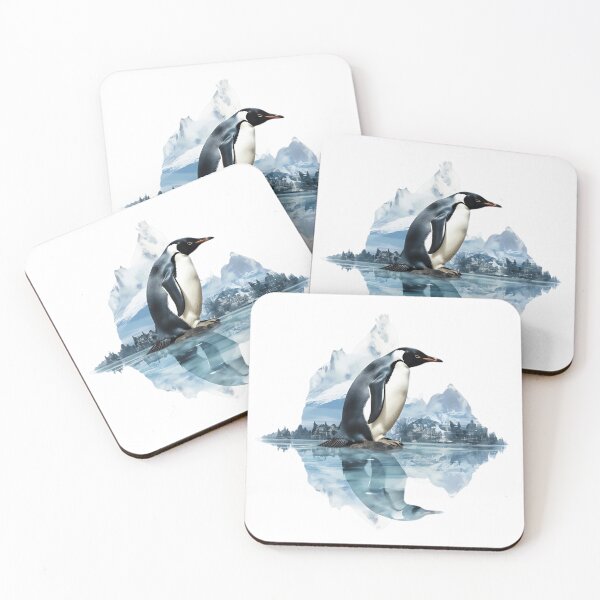 Item preview, Penguin and Antarctica double exposure effect designed and sold by amelia5zebq2.