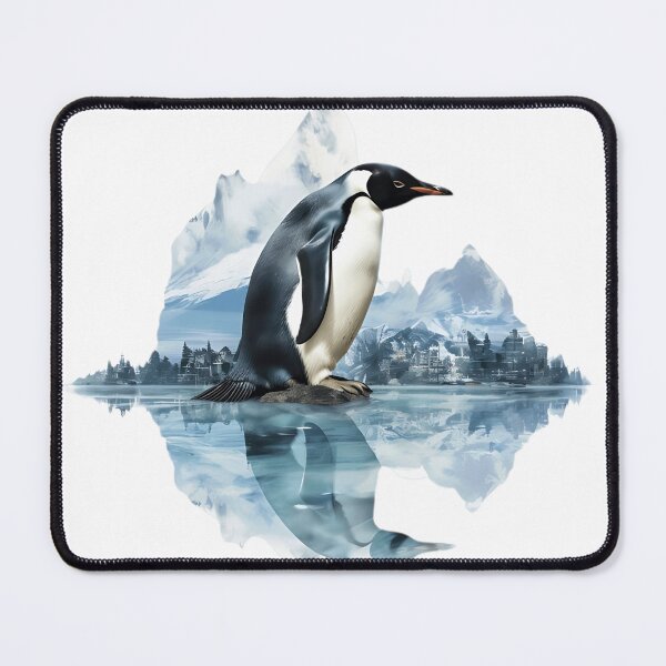 Item preview, Penguin and Antarctica double exposure effect designed and sold by amelia5zebq2.