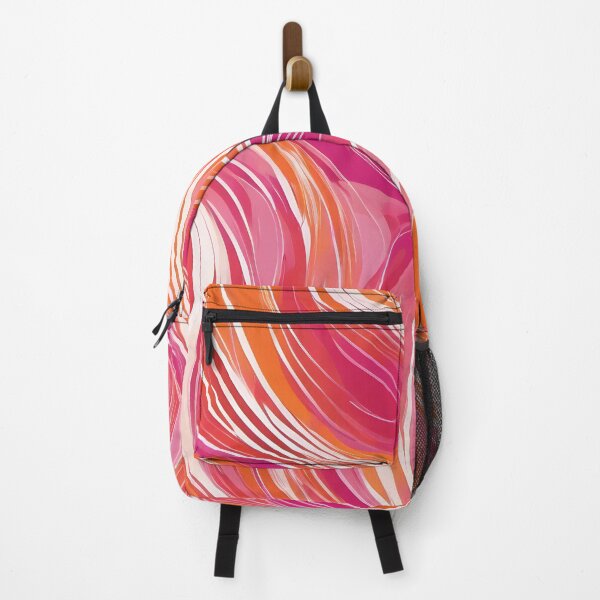 Item preview, Whirlwind of Color: Dynamic Abstract Waves in Pink, Orange, and Cream designed and sold by FreedomToDesign.