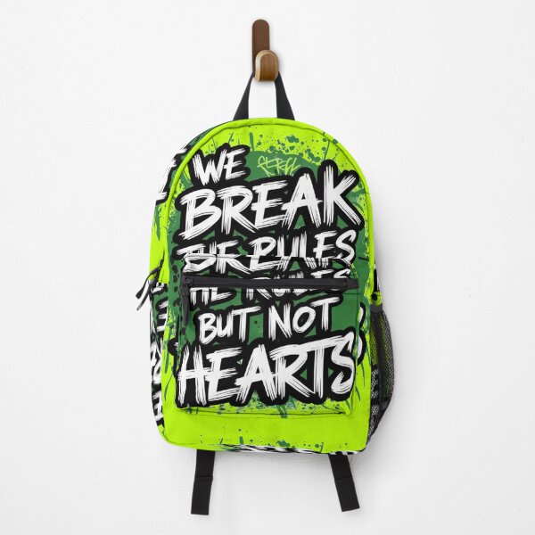 Item preview, "We Break The Rules But Not Hearts" Life Quote Typography designed and sold by redask2me.