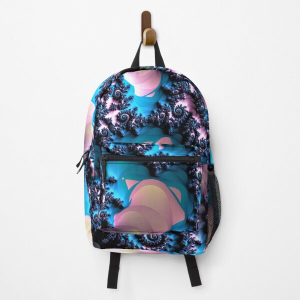 Item preview, Mandelbrot 37 - Abstract dark purple fractal spirals with blue and pink segmented intertwined structures designed and sold by Draeger0.