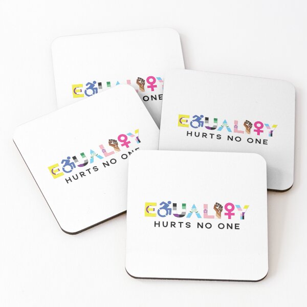 Item preview, Equality Hurts No One - Intersex, Ace, Aro, Achillic, Sapphic, Skin Tone Range, Trans, Non-binary; White Text designed and sold by Star Danny Baeson.