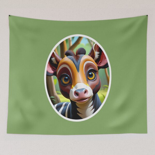 Item preview, Cute African Okapi In The Jungle designed and sold by TheArtOfPat.