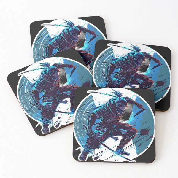 Item preview, Cerulean Cyber Samurai designed and sold by AI-Only Creations.