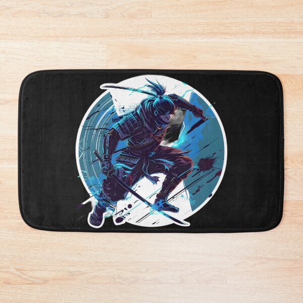 Item preview, Cerulean Cyber Samurai designed and sold by AI-Only Creations.