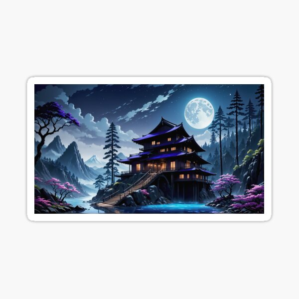 Item preview, Japanese scenic Midnight Minka designed and sold by WorkingOnPlanD.